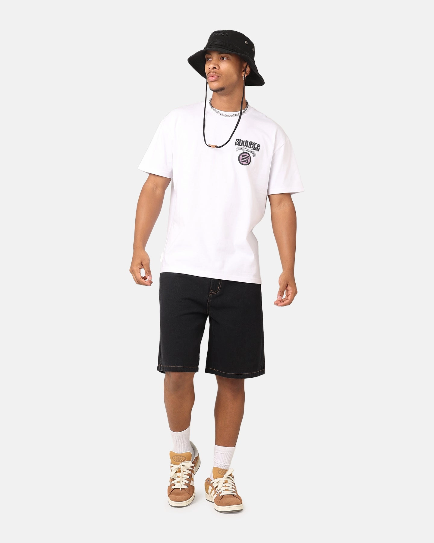 WrinkleFreeFabric BioBased Fibers S Double Combo Platter T-Shirt Washed White