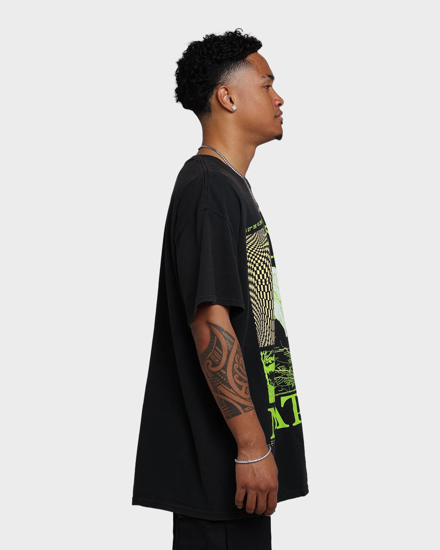 GentleWashResistance Seam Free Shoulders Goat Crew Mind Matter Vintage T-Shirt Washed Black