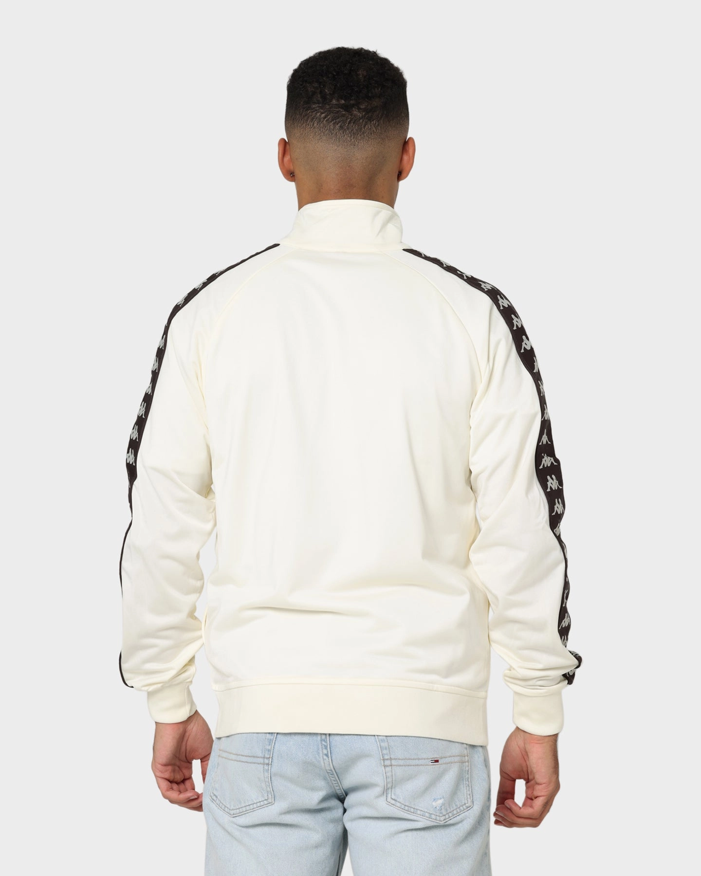 Kappa 222 Banda Anniston Slim Jacket White Cream/Brown Heat Retention Elderly