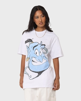 Disney Genie Vintage T-Shirt White Smooth Flatlock Stitching