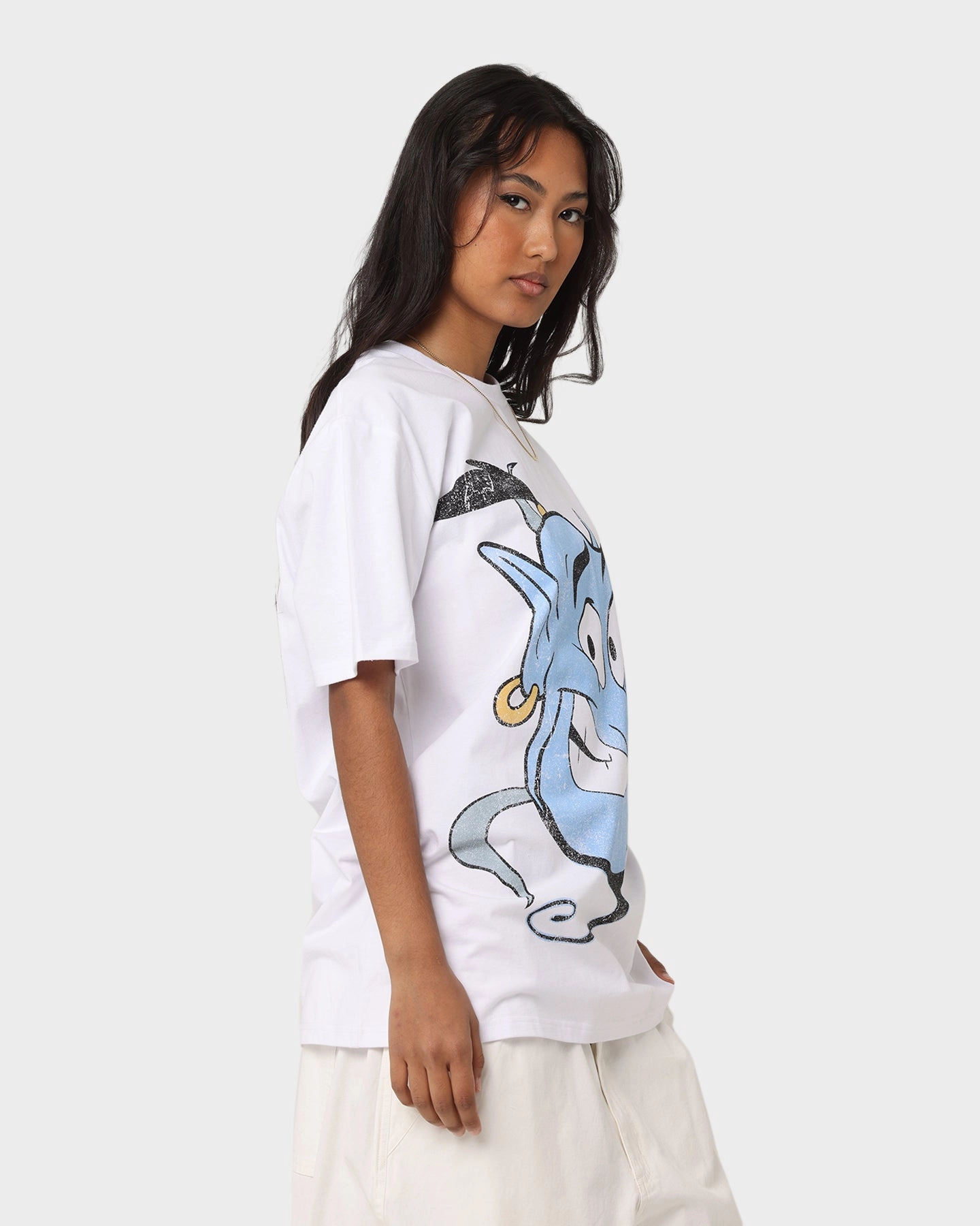 Chic Comfort Style Chic and Soft Disney Genie Vintage T-Shirt White