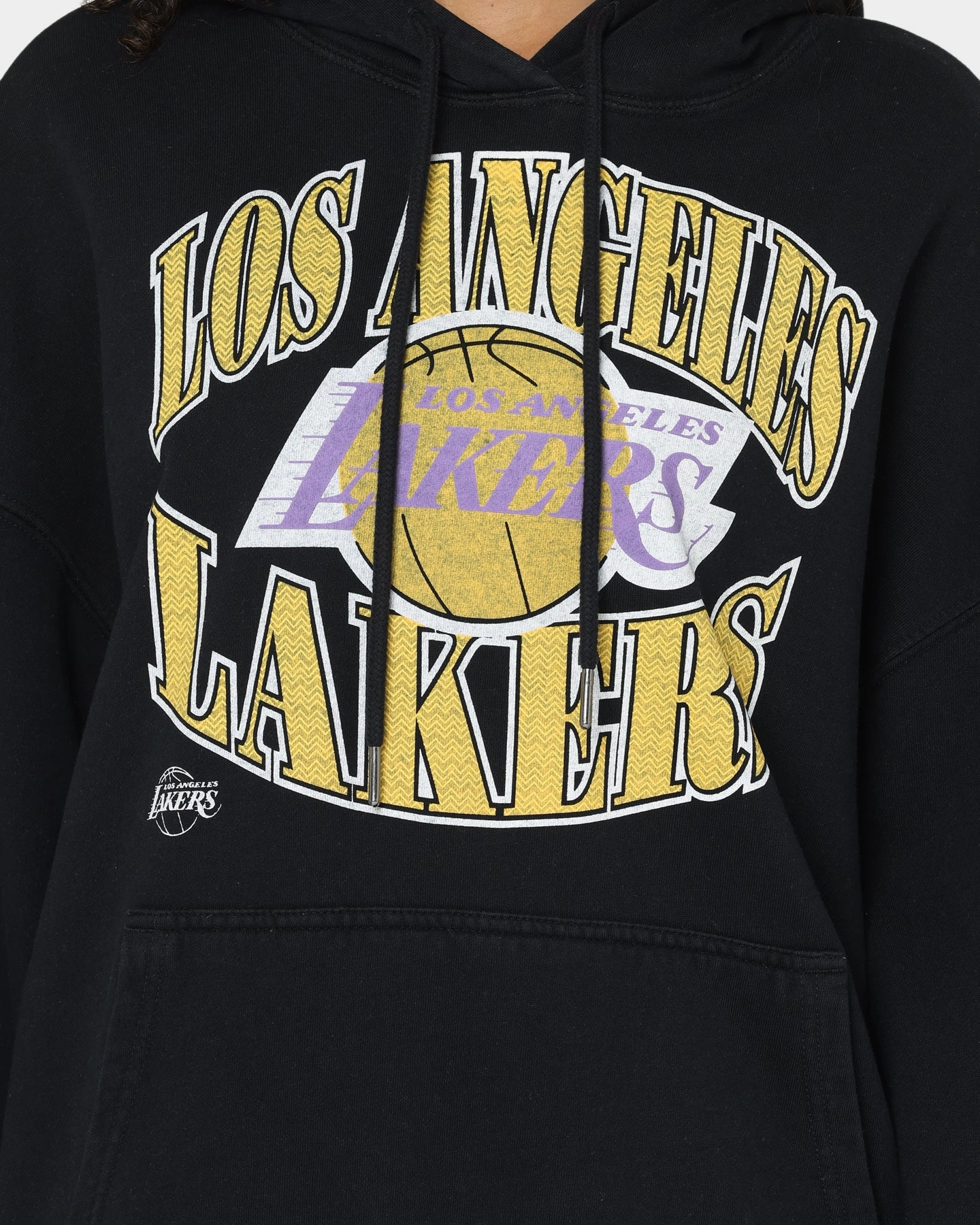 Mitchell & Ness Los Angeles Lakers Point Guard Hoodie Faded Black Vintage Style FlexibleMovement