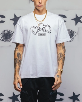 Carre Link T-Shirt White Cozy Essentials