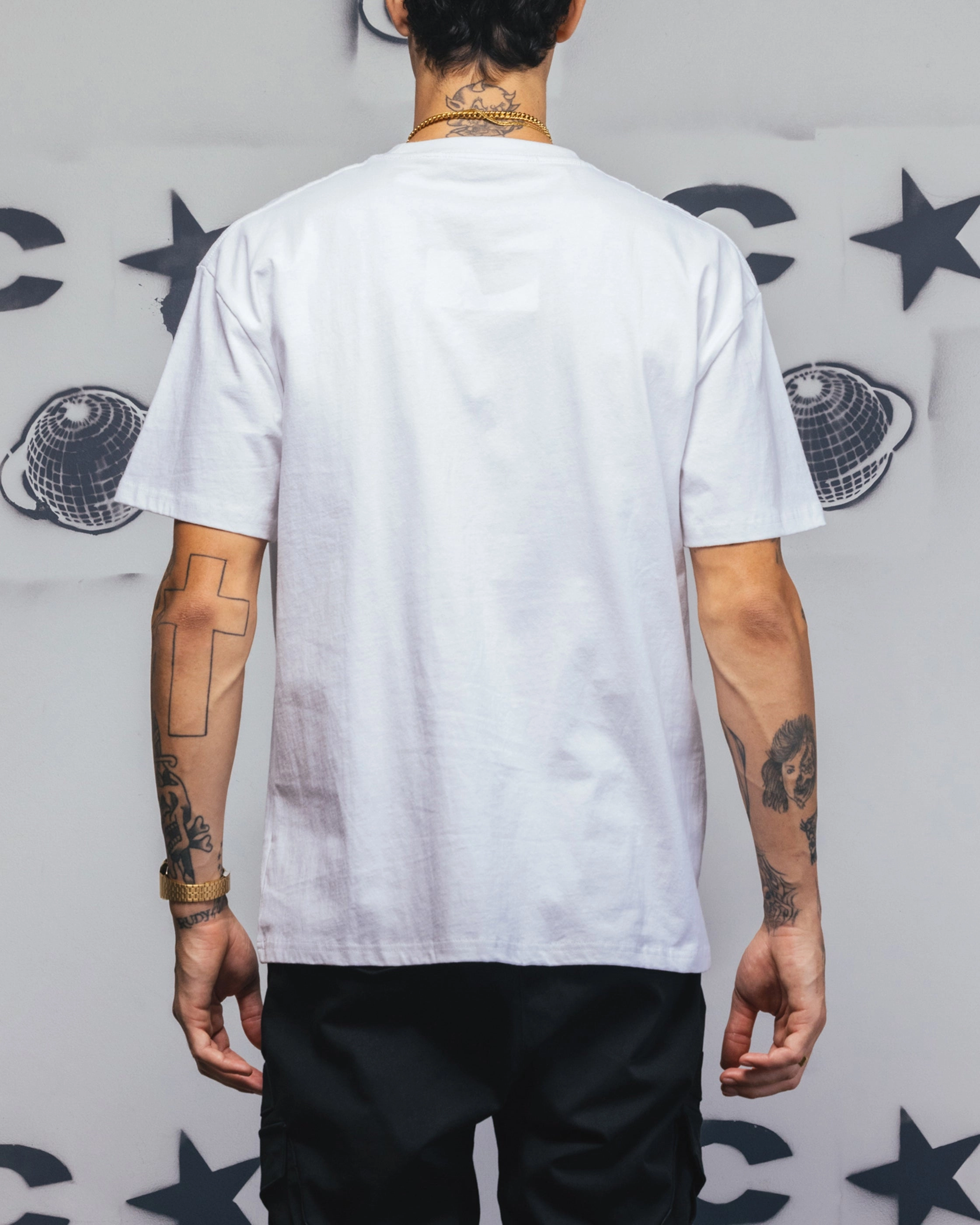 Casual Comfort Look Bold Comfort Carre Link T-Shirt White