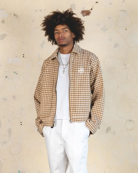 404 Studio Cropped Jacket Brown/Tan Meditation wedding guests