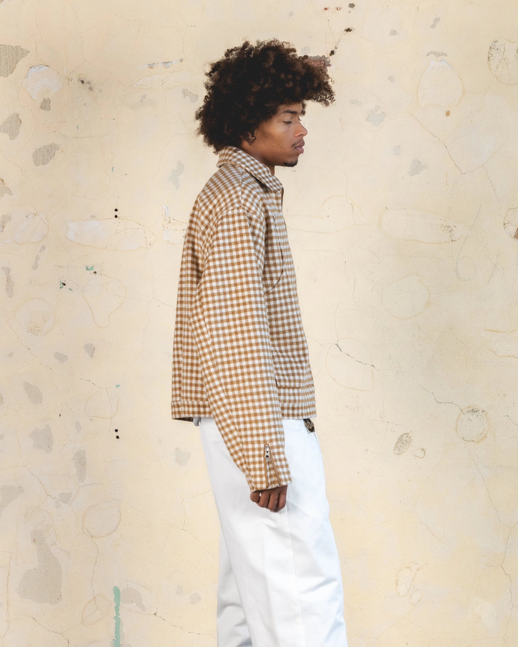 Trendy Ultra Thin Insulation 404 Studio Cropped Jacket Brown/Tan