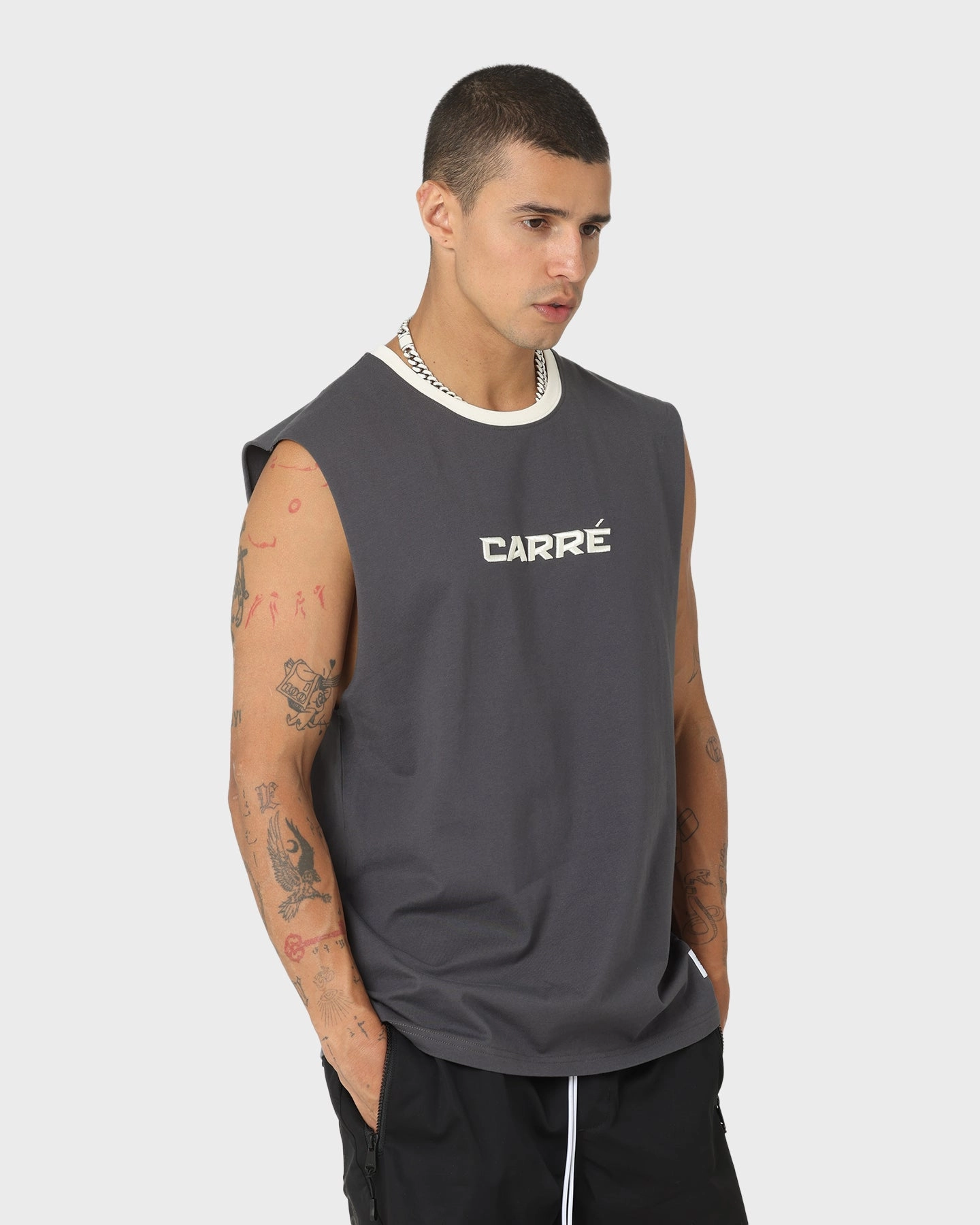 Carre Tutech Muscle T-Shirt Charcoal Indoor Event