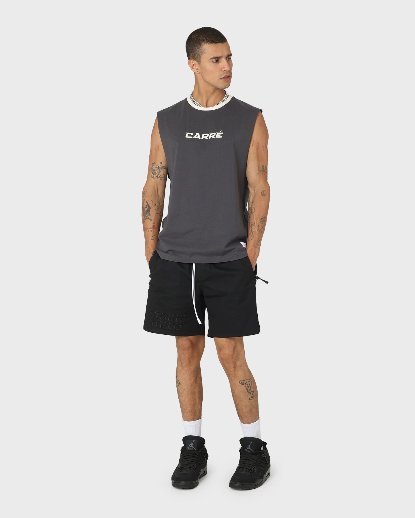 Carre Tutech Muscle T-Shirt Charcoal Light and Comfortable Easy Style Wear
