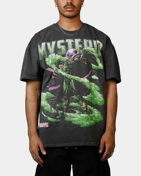 Quick Wear Pocket Detailing Goat Crew Marvel Sinister Six Mysterio Heavyweight T-Shirt Black Wash