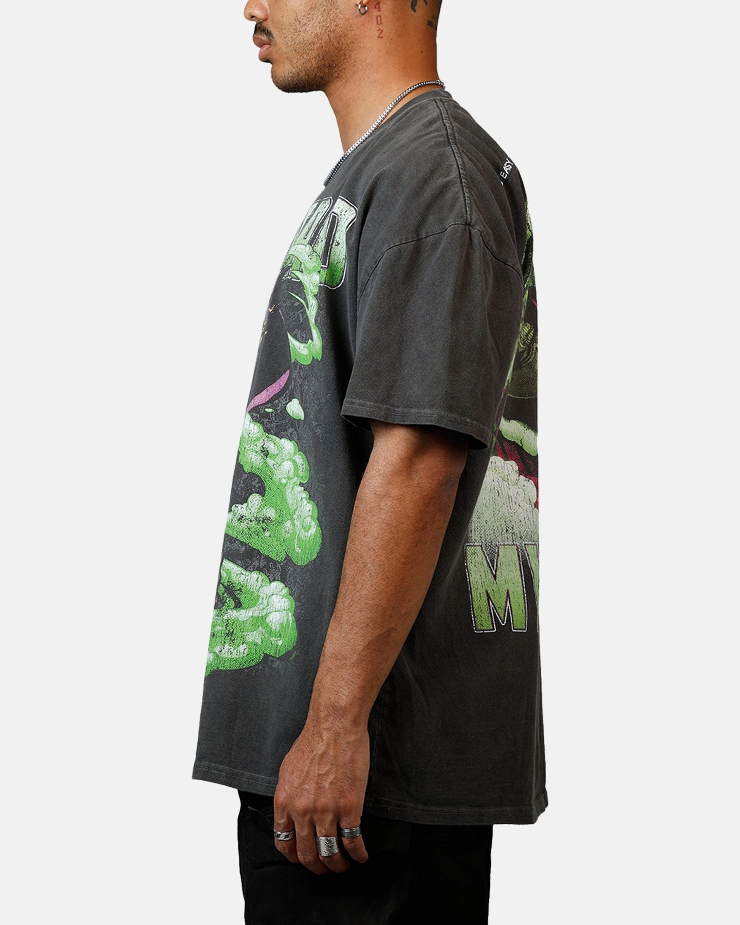 Goat Crew Marvel Sinister Six Mysterio Heavyweight T-Shirt Black Wash LayeredHemDetails warm weather