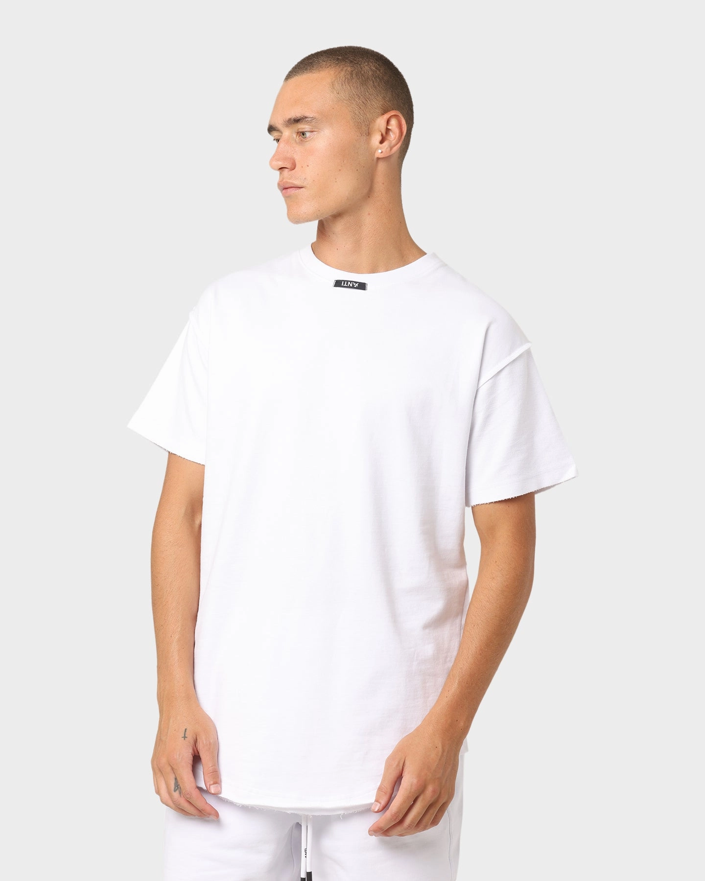 The Anti Order Anti Essential Regulation T-Shirt Vintage White Reinforced Shoulder Printed Logo