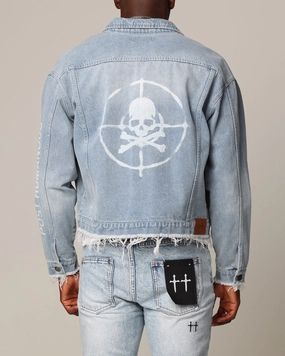 Saint Morta Post Humanous Denim Jacket Blue Wash Defend