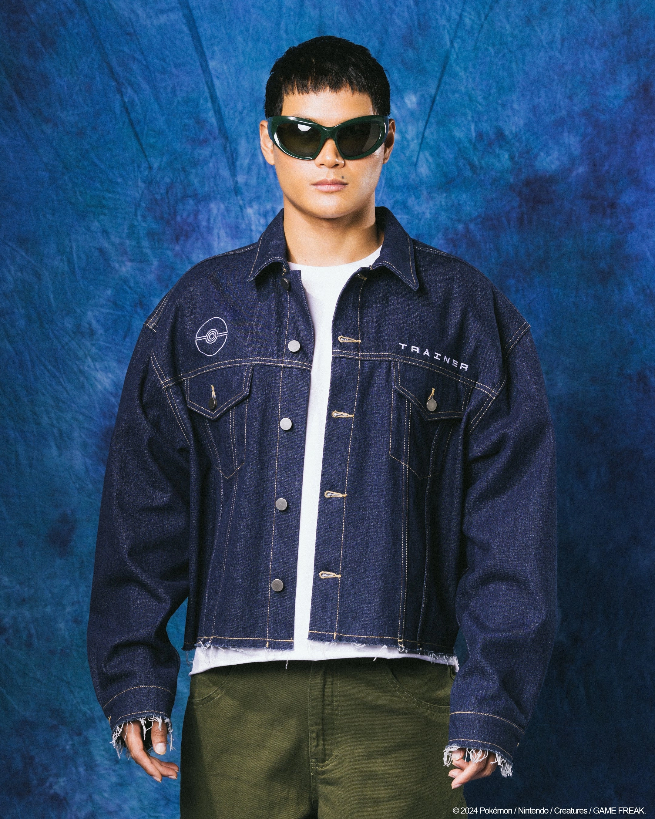 Pok??mon By Loiter Pikachu Denim Jacket Indigo Insulated Interior Double Stitched Seams