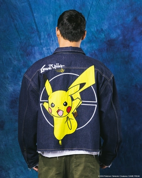 Pok??mon By Loiter Pikachu Denim Jacket Indigo InsulatedLayer
