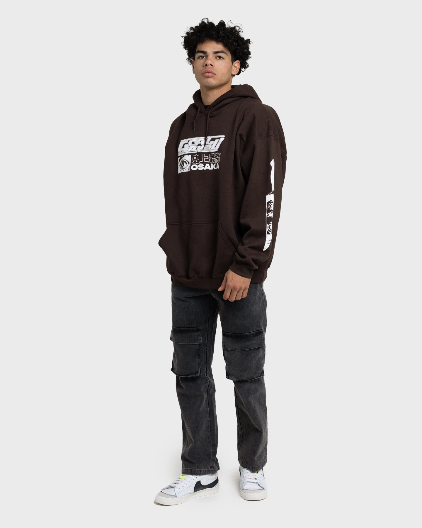 size - inclusive Goat Crew Osaka Hoodie Brown