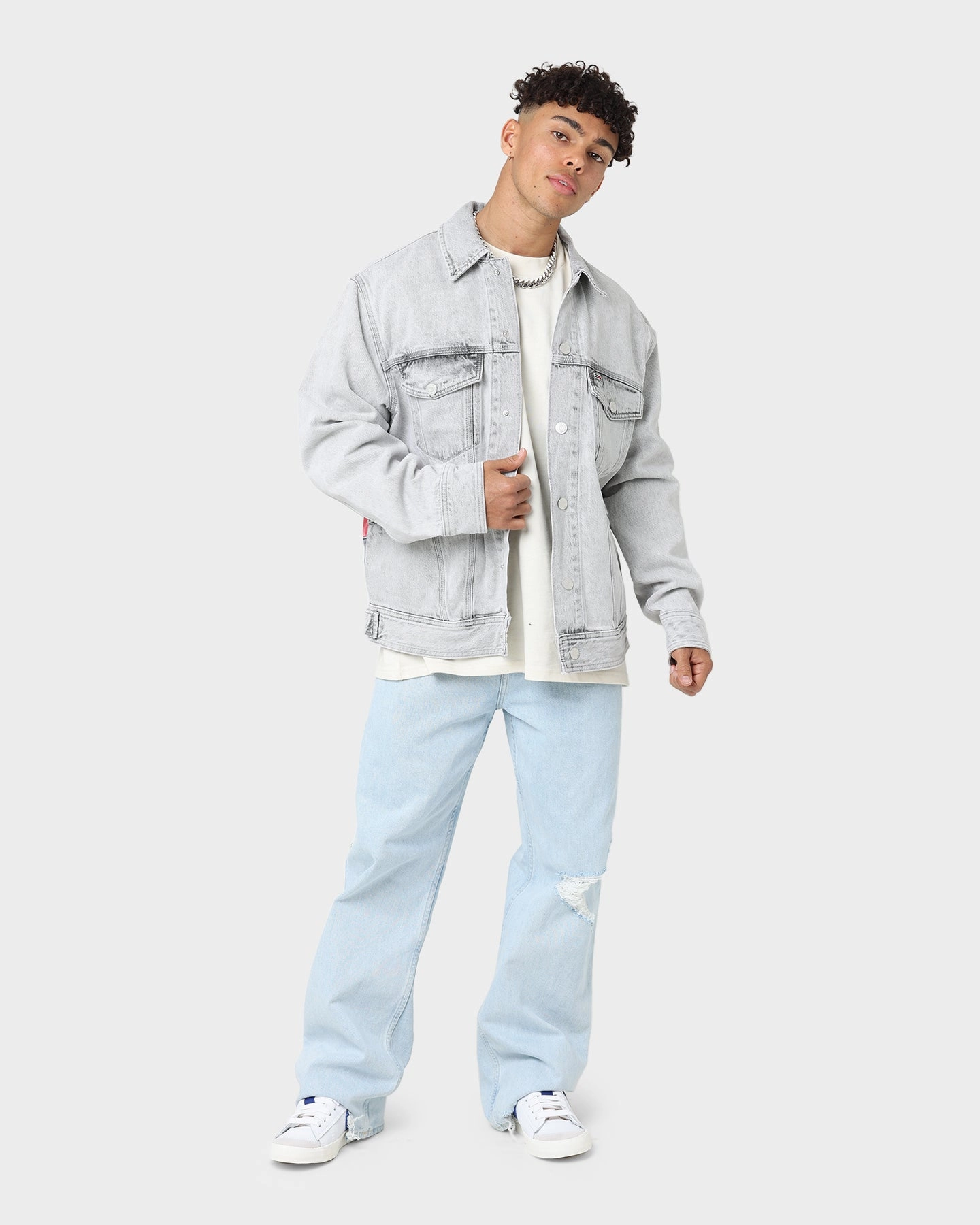 Tommy Jeans TJ Archive Oversized Denim Jacket Denim Black Noise Free Fabric Base-layer