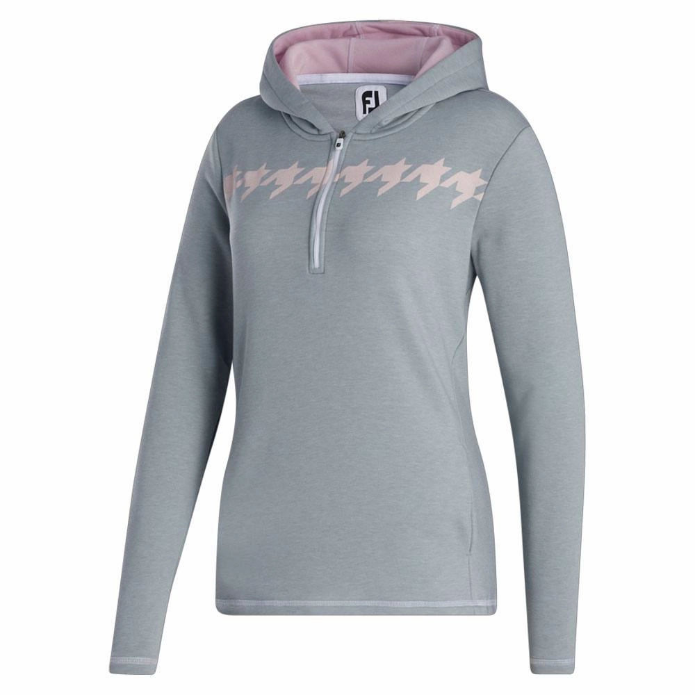 FootJoy Half-Zip Hoodie Golf Jacket Gray Heather - FA23 Women Interchangeable Liners Modern Edge