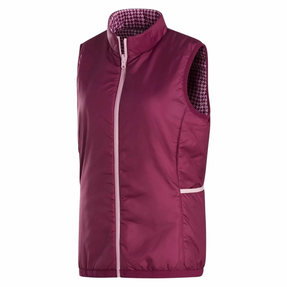Durable zipper pull All Day Comfort Design FootJoy Insulated Reversible Golf Vest Fig - FA23 Women