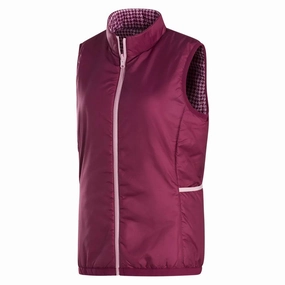 Durable zipper pull All Day Comfort Design FootJoy Insulated Reversible Golf Vest Fig - FA23 Women