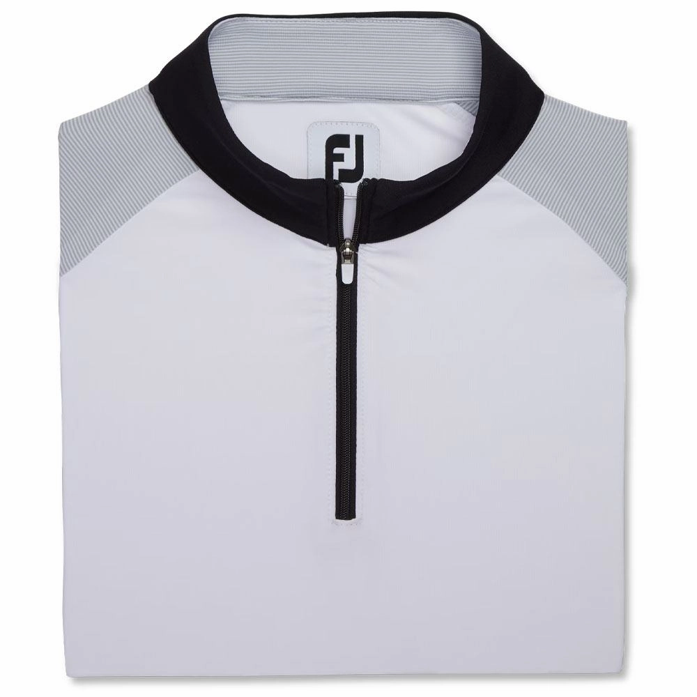 Compression Fit Design FootJoy Micro Stripe Sun Protection Golf Pullover Gray/Black - FA23 Women