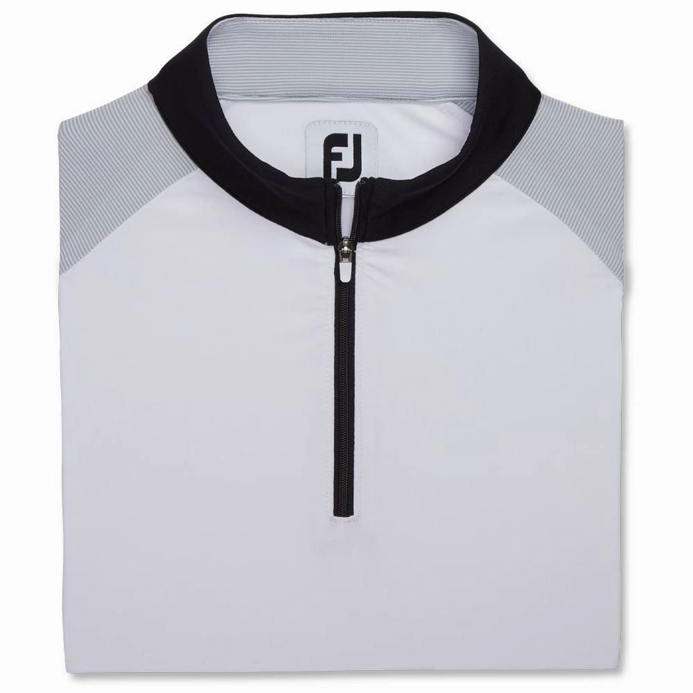 FootJoy Micro Stripe Sun Protection Golf Pullover Gray/Black - FA23 Women Adaptive Layering System