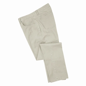 Classy Fit Relaxed Comfort FootJoy Sueded Cotton Twill 5-Pocket Golf Pants Stone - FW22 Men