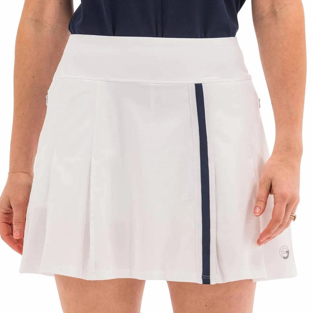 Foray Golf Pleated Golf Skirt White - 23 Women Slip Resistant Waist Urban Fit