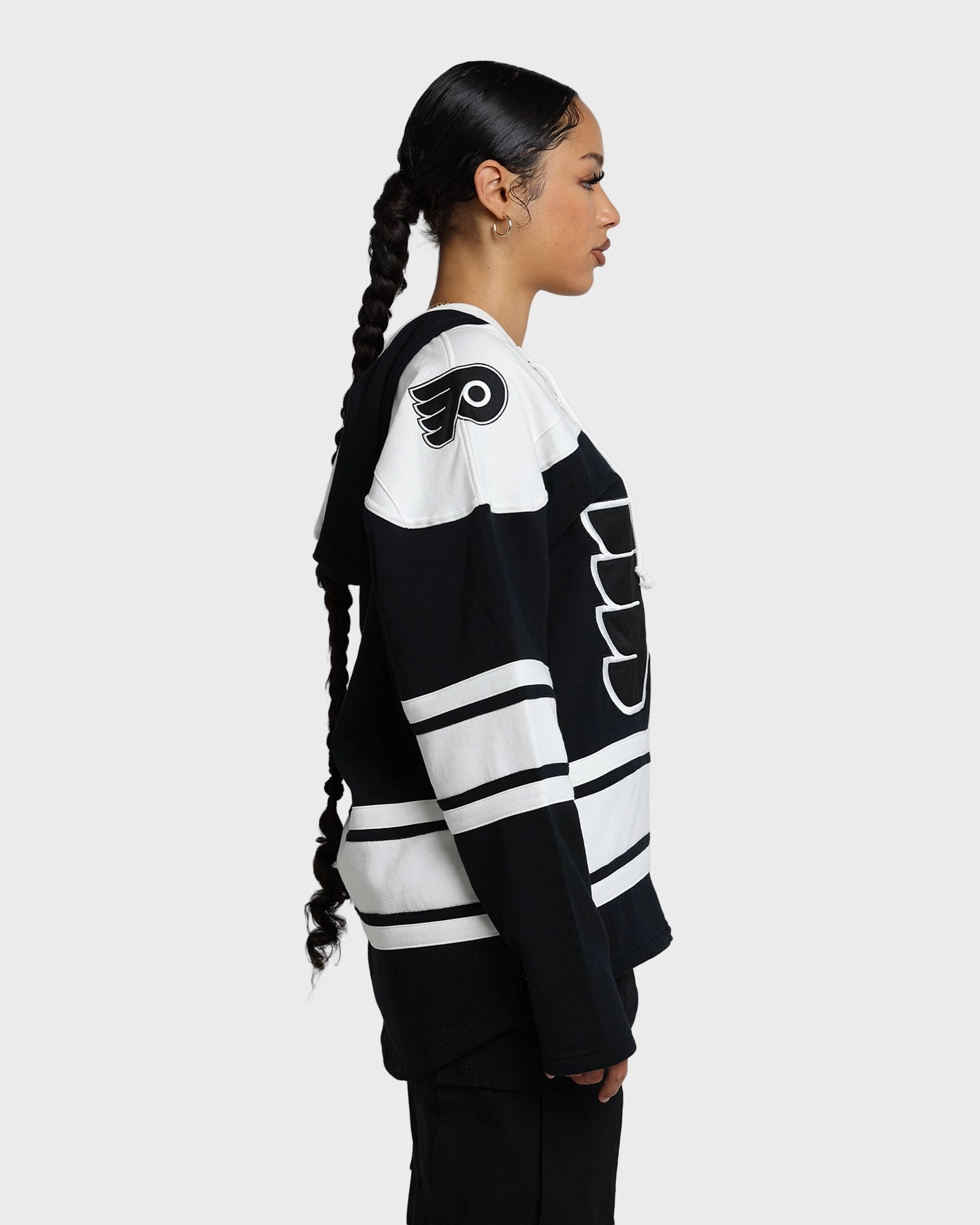 47 Brand Philadelphia Flyers Superior Lacer Hoodie Jet Black moonlight Weather Protection