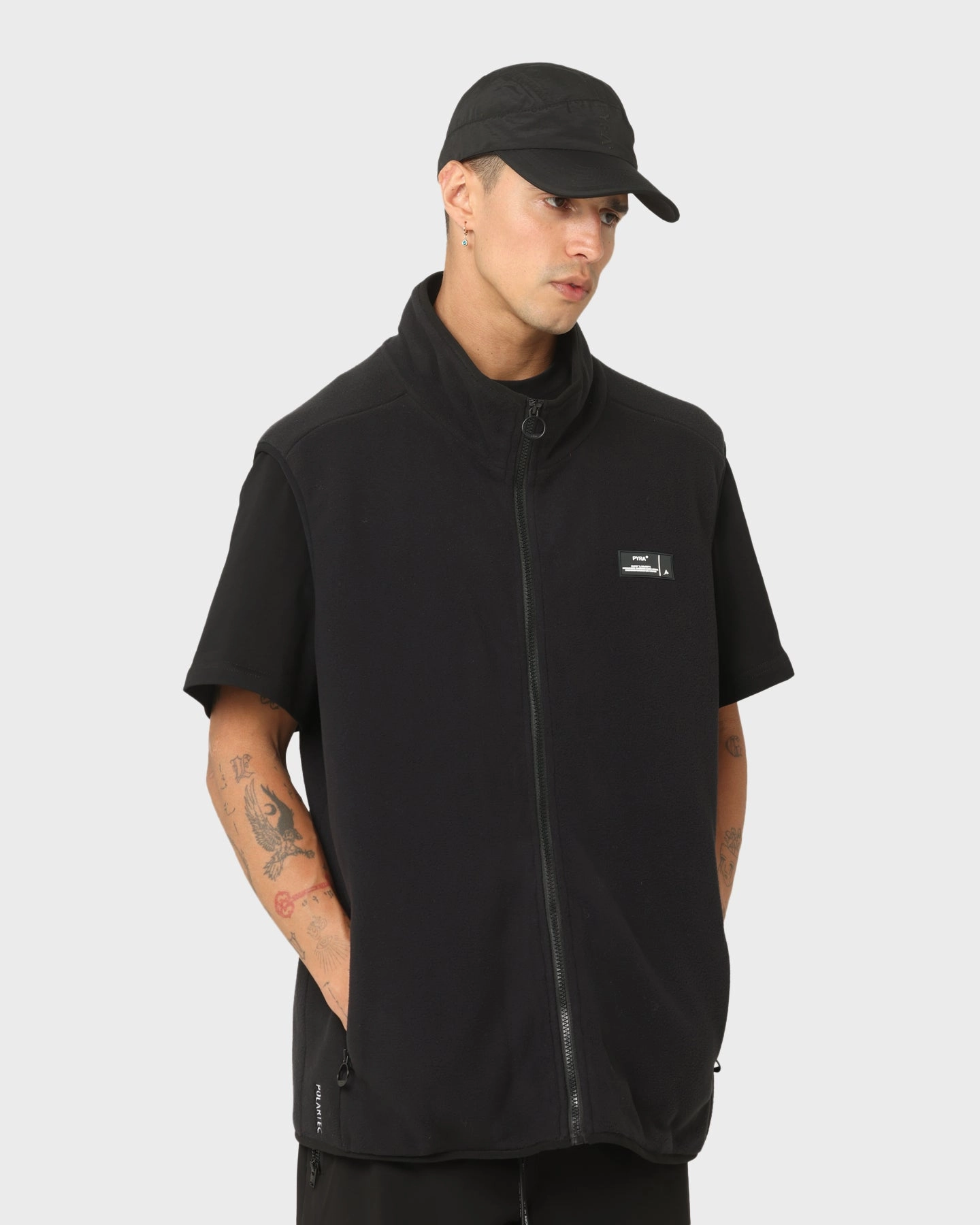 PYRA Polartec Fleece Vest Black/3M Flex Mobility System Category
