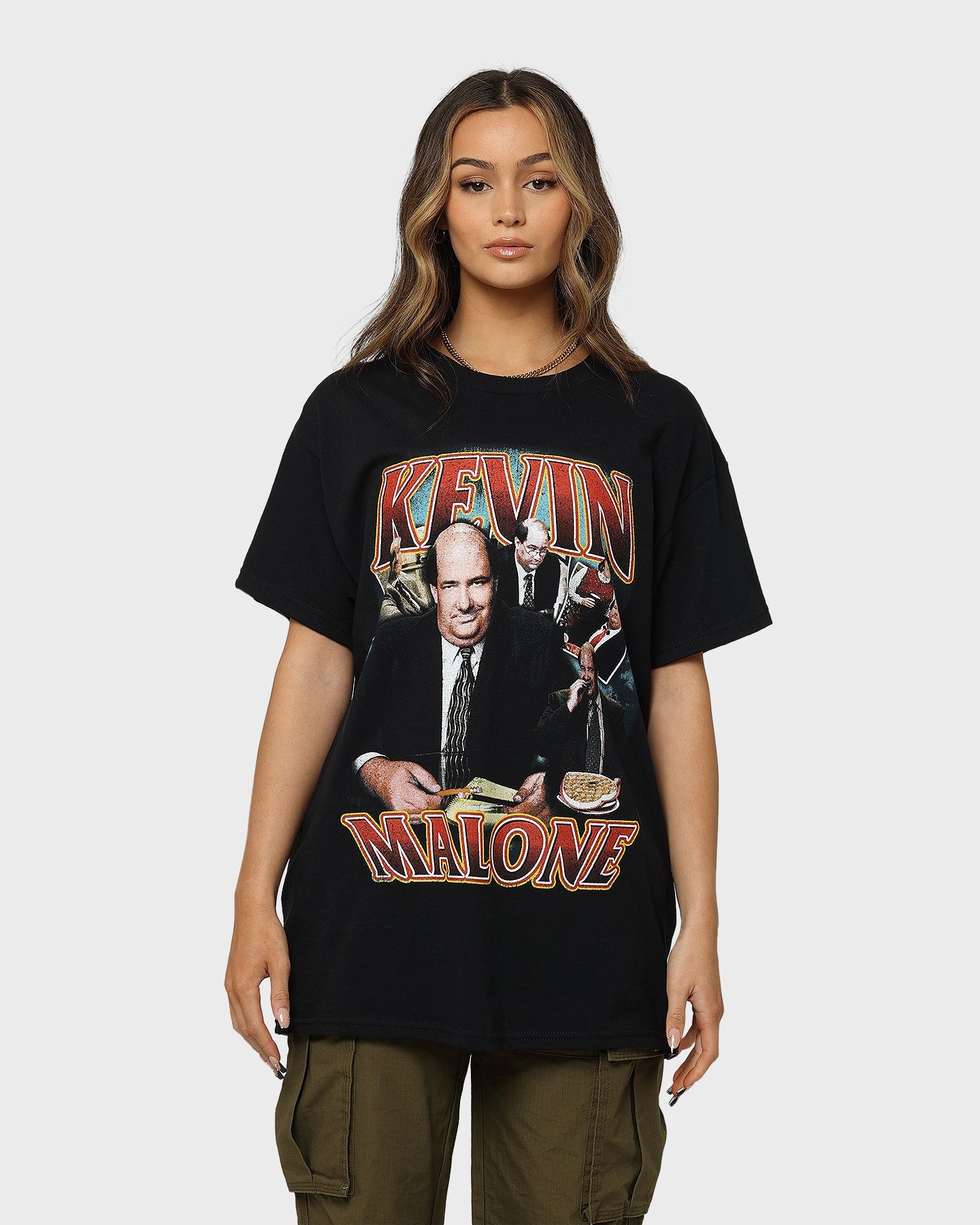 Classic Layer Wear American Thrift X The Office Kevin Malone Vintage T-Shirt Black