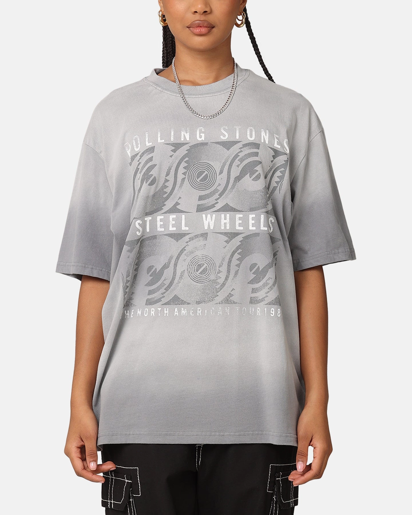 The Rolling Stone The Stones Sunfade T-Shirt Sun Washed Blue Soft and Flexible Urban Casual Look
