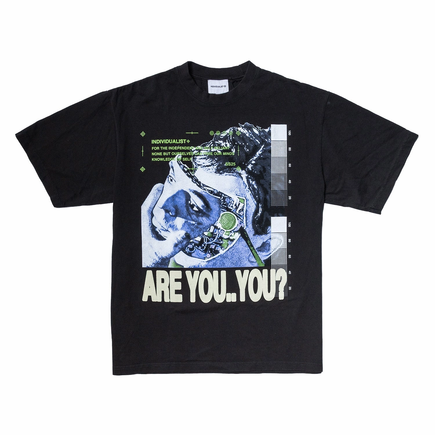 Indvlst Lab Are You You SS Tee 'Vintage Black' Layered Look