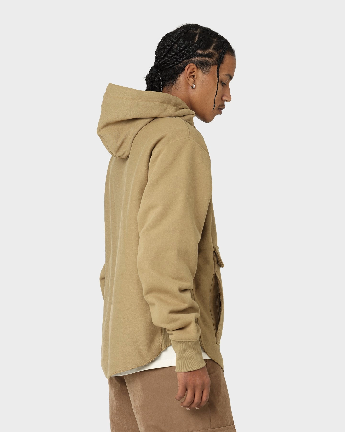 suitable for stage shows Durable Construction Champion Reverse Weave Boxy Anorak Hoodie Whole Wheat Khaki