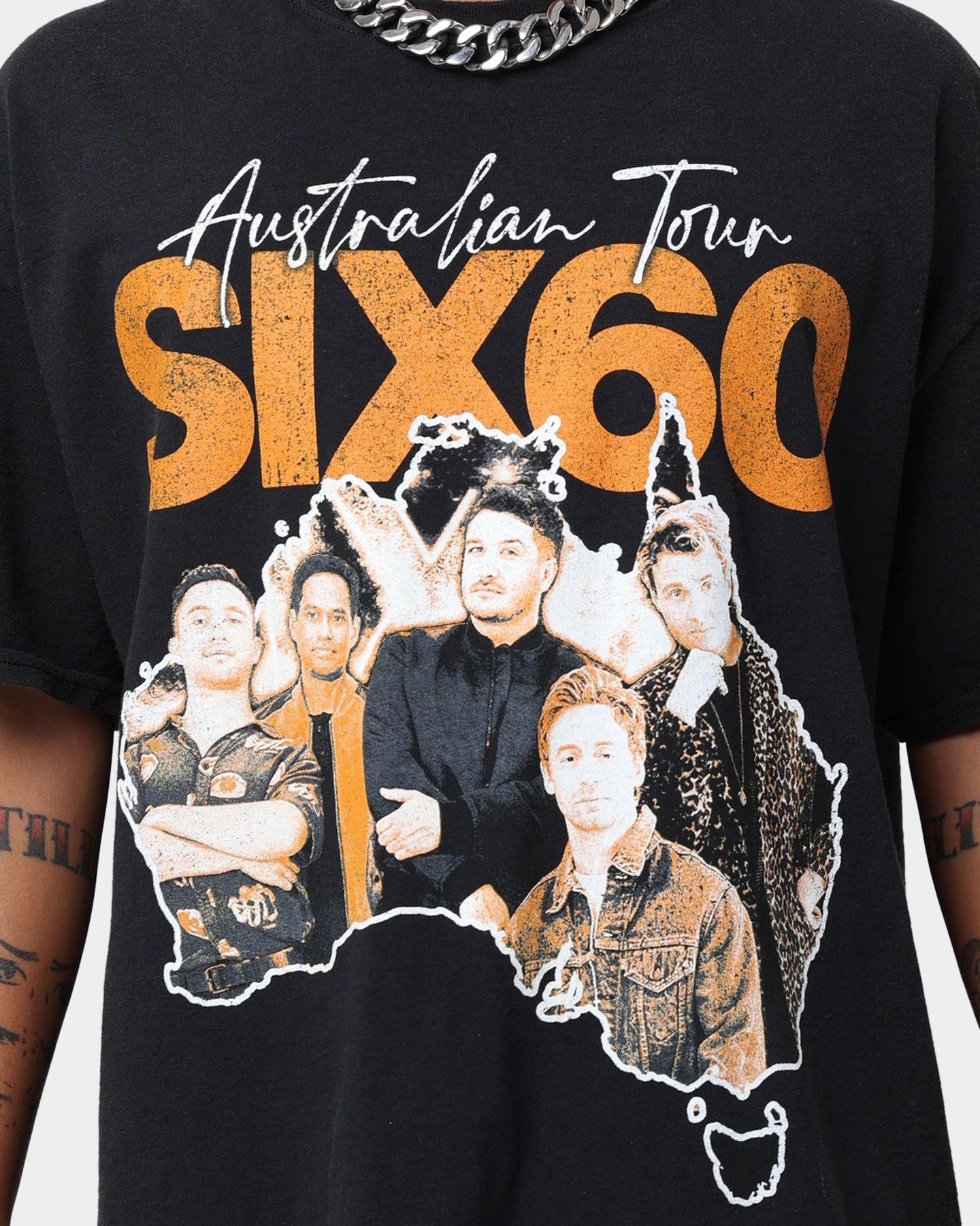 Comfy Style Versatile Comfort SIX60 Six60 Tour Vintage T-Shirt Black Wash