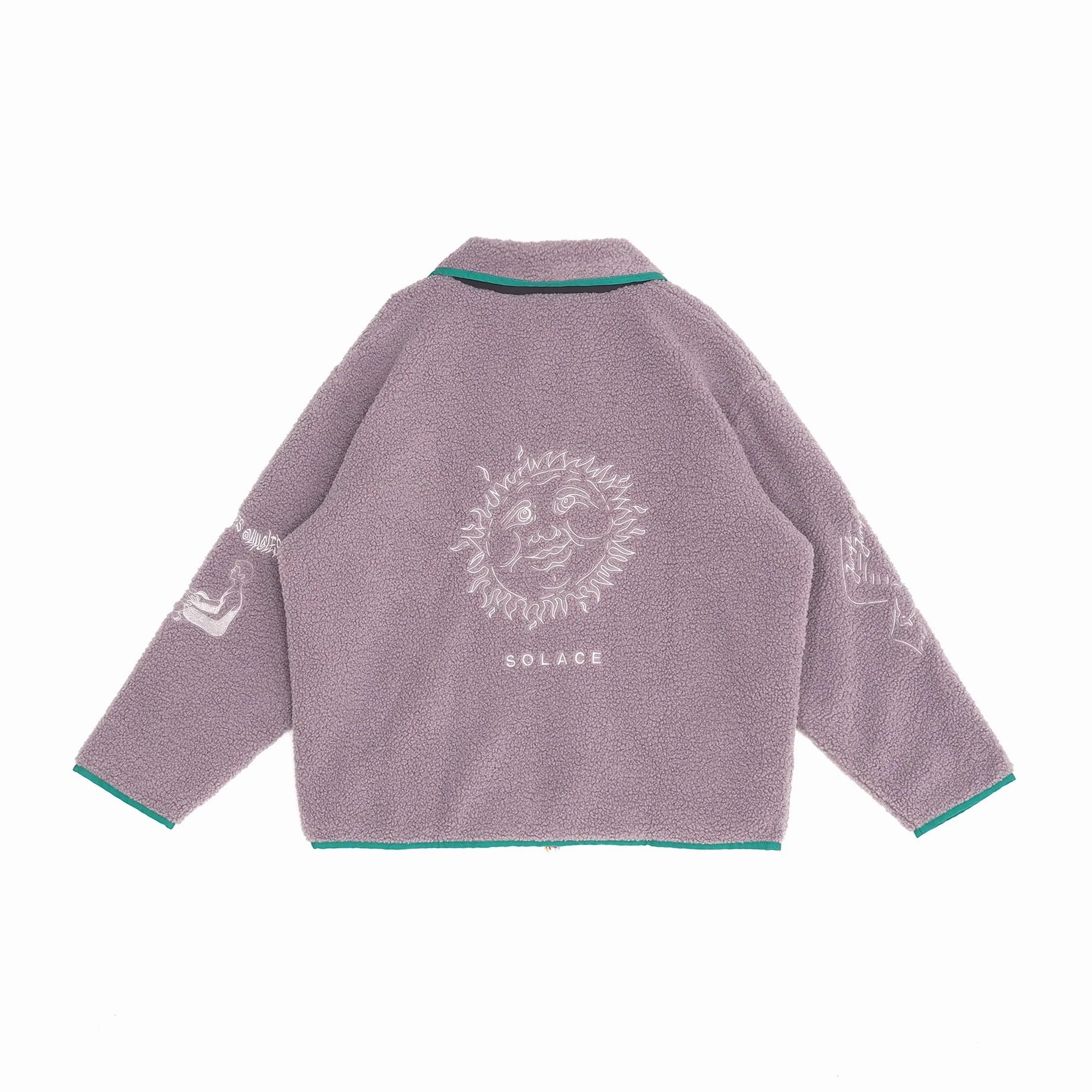 Jungles JUNGLES Solace Zip Thru Sherpa Jacket 'Purple' City Commuter