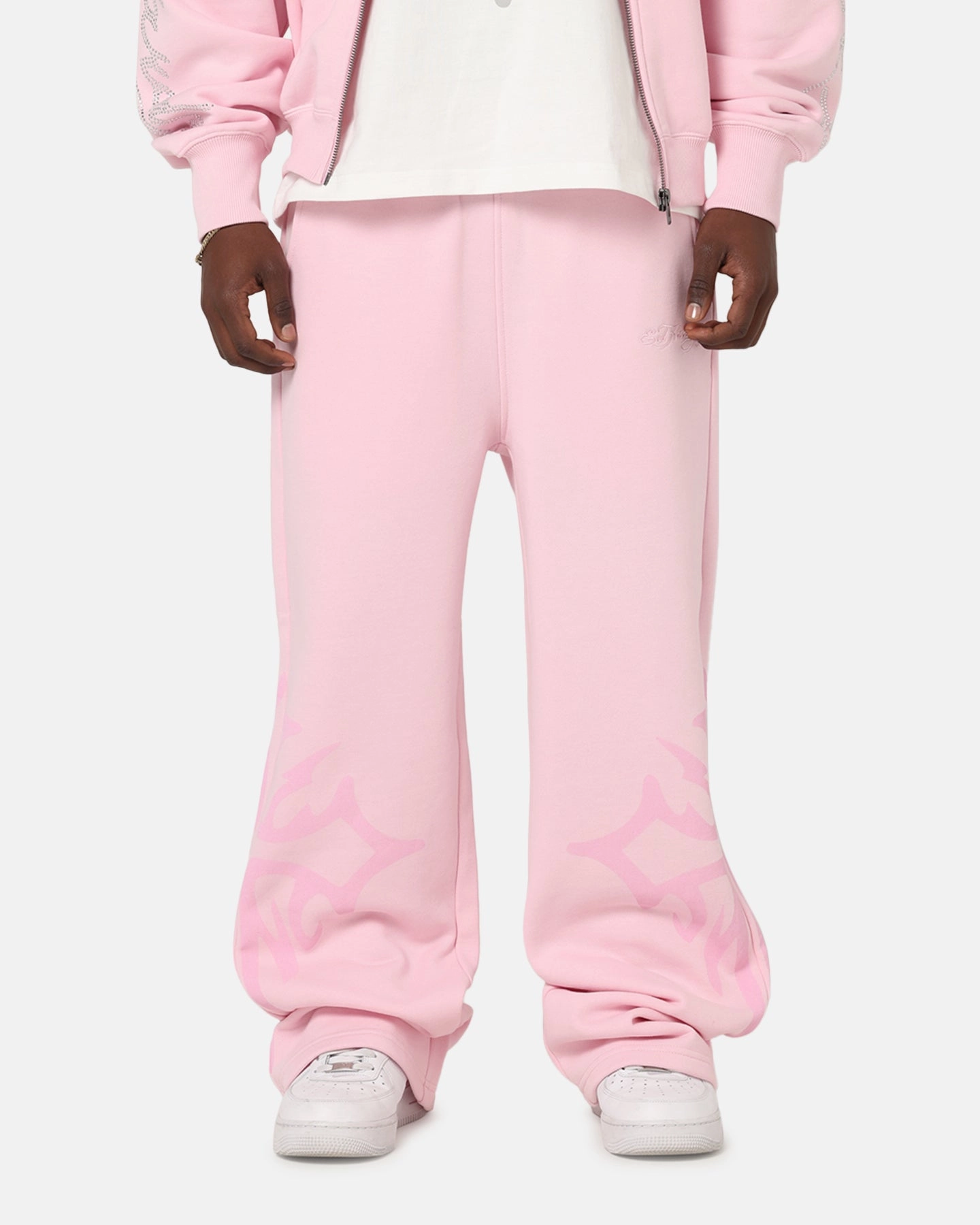Multi Pocket Design Ed Hardy Trinity Sweatpants Pink