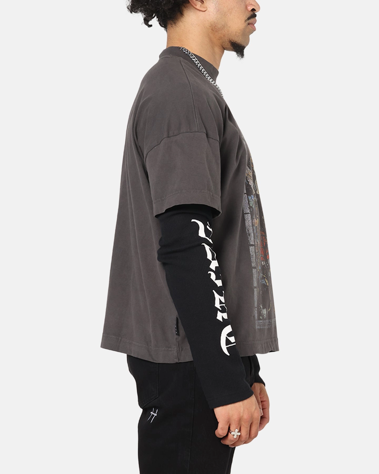 Saint Morta Kingdomcome Long Sleeve T-Shirt Washed Charcoal ThermoregulatingFabric