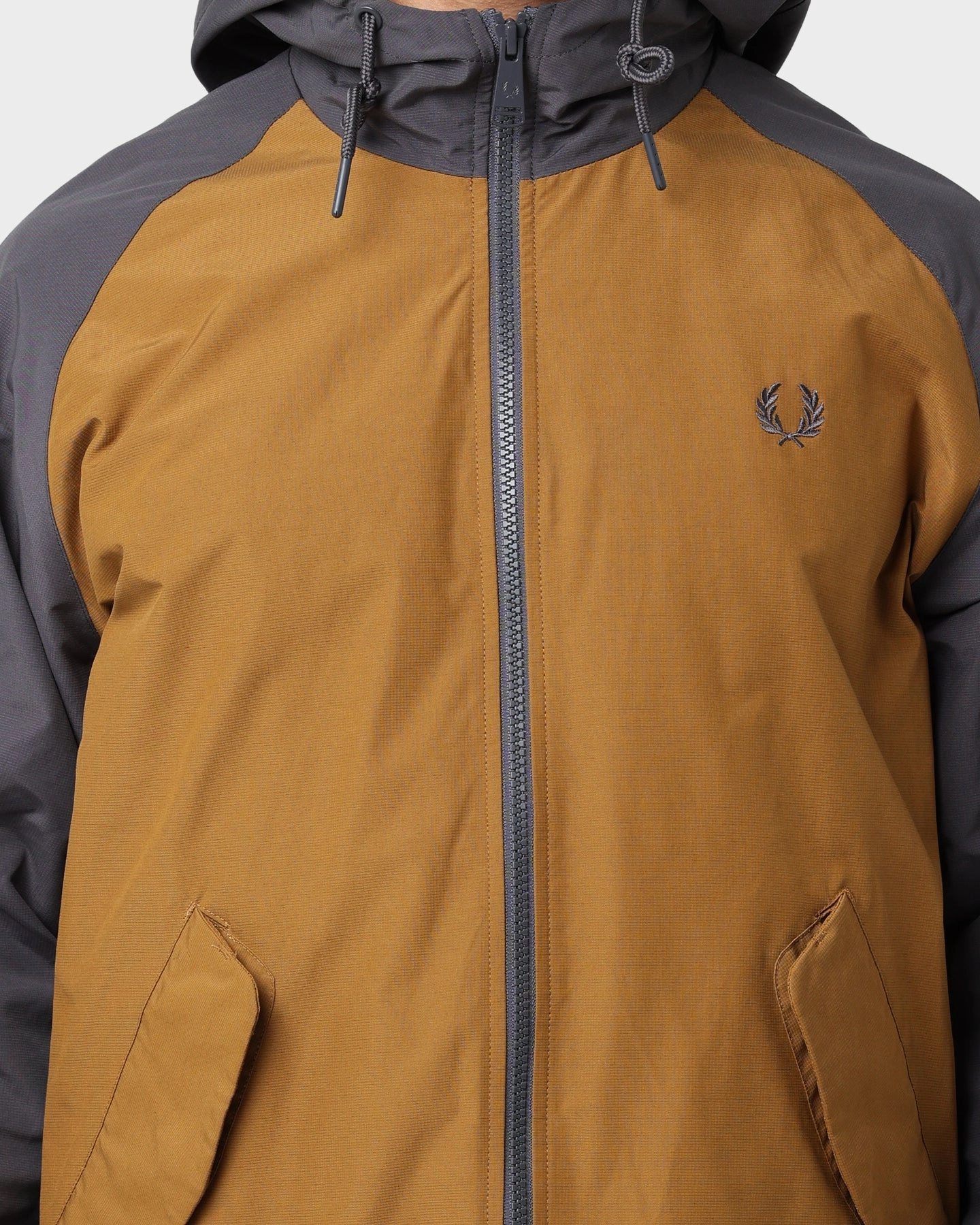 Fred Perry Colour Block Sailing Jacket Gunmetal Chance Quick Dry Fabric
