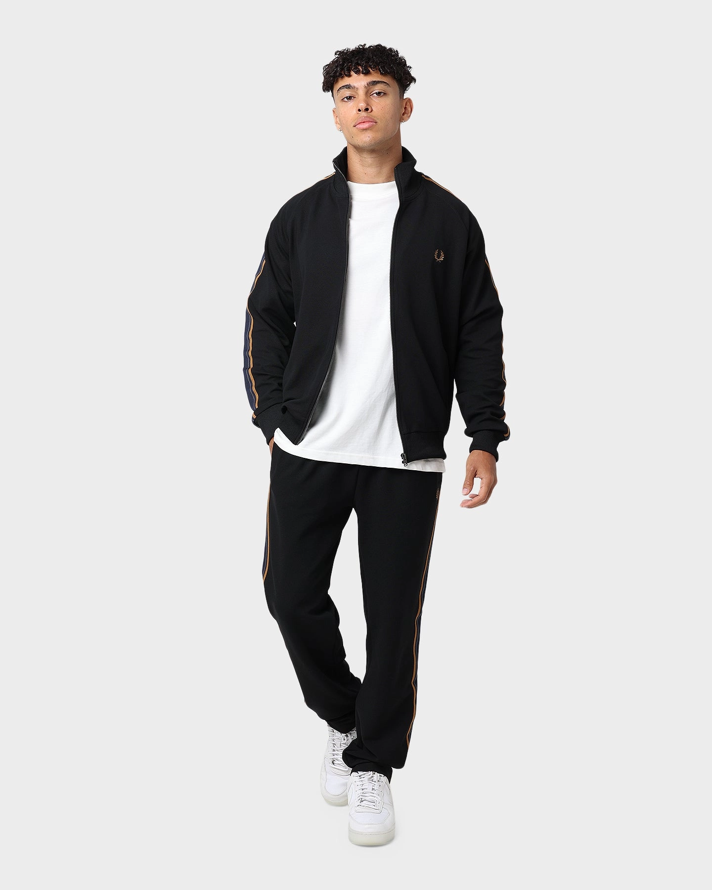 Gender - neutral Fred Perry Medal Tape Track Jacket Black