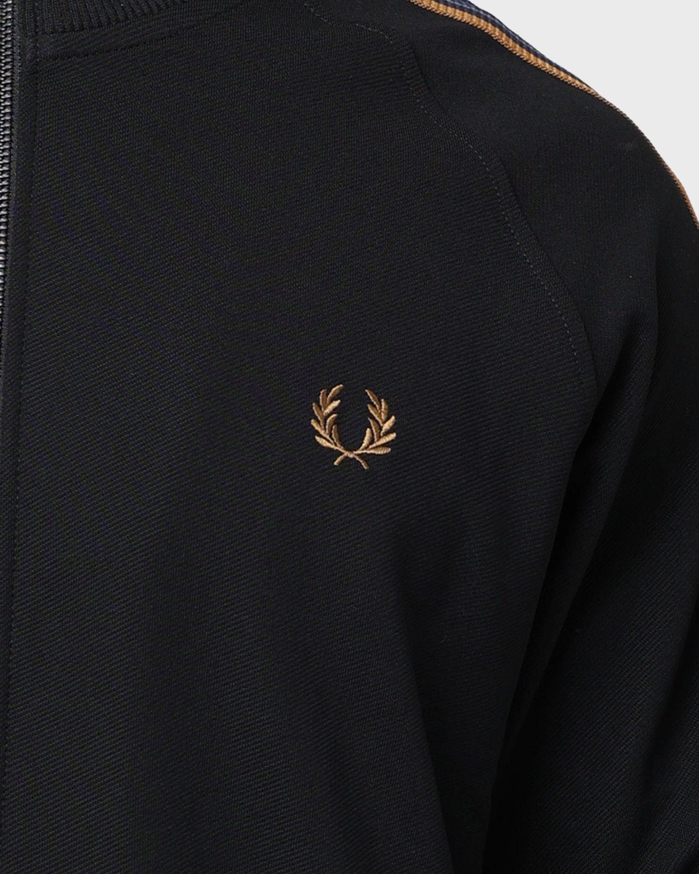 Fred Perry Medal Tape Track Jacket Black Daily Comfort Winter Shield