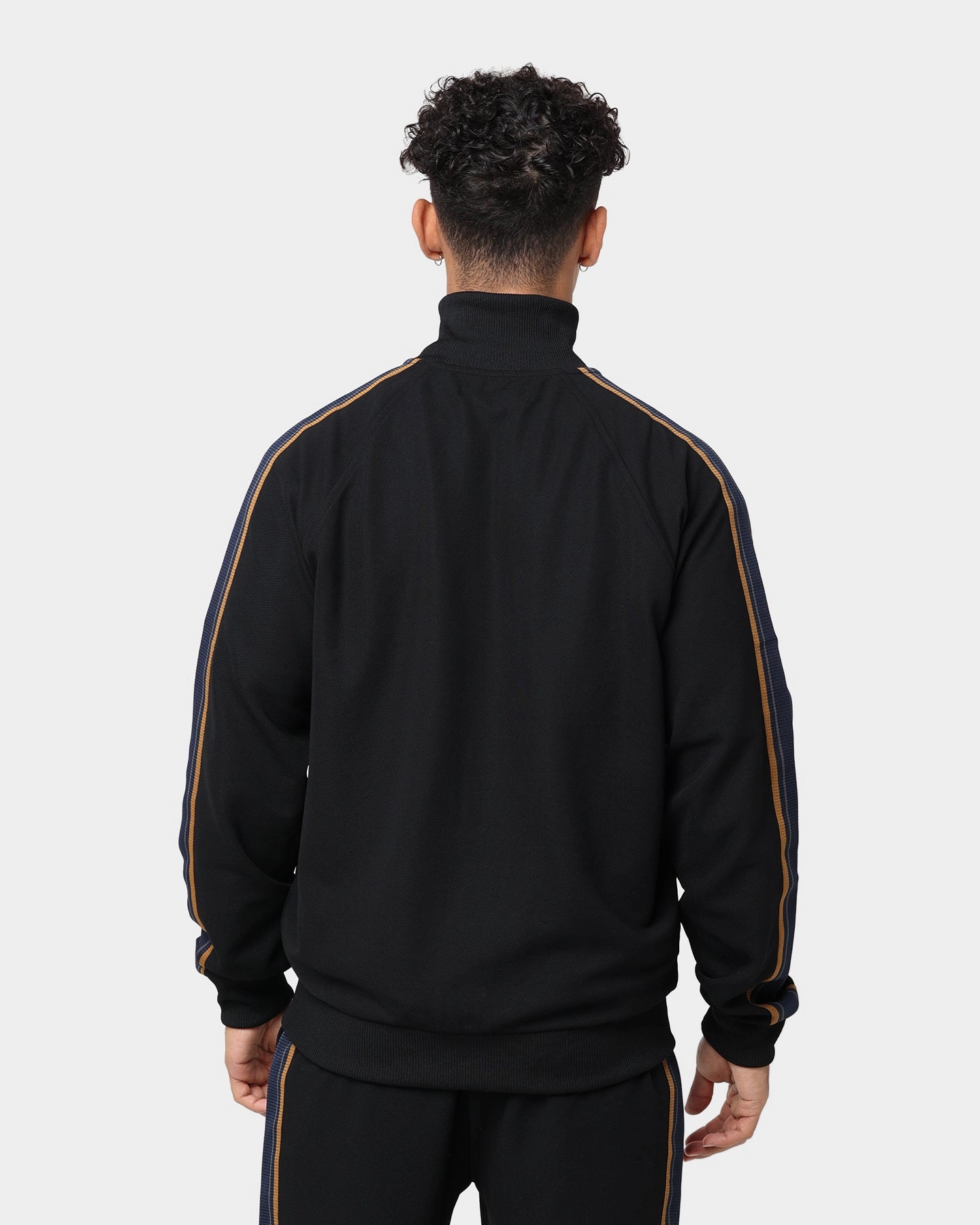 Cherish Fred Perry Medal Tape Track Jacket Black