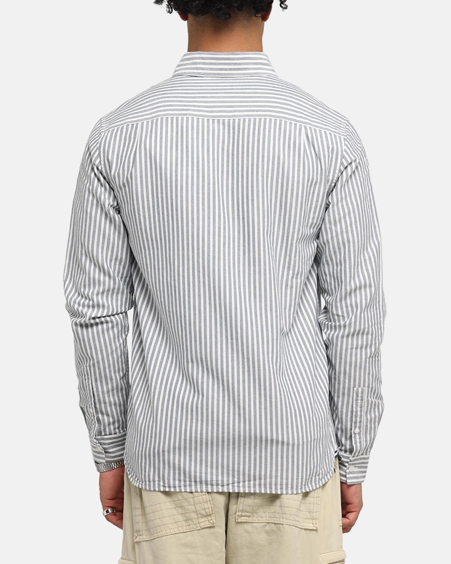 Fred Perry Stripe Oxford Shirt Blue stain resistant coating Abrasion Resistant Edging