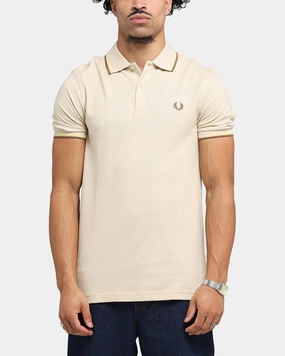 Fred Perry Twin Tipped Polo Shirt Oat UV Protection Blend