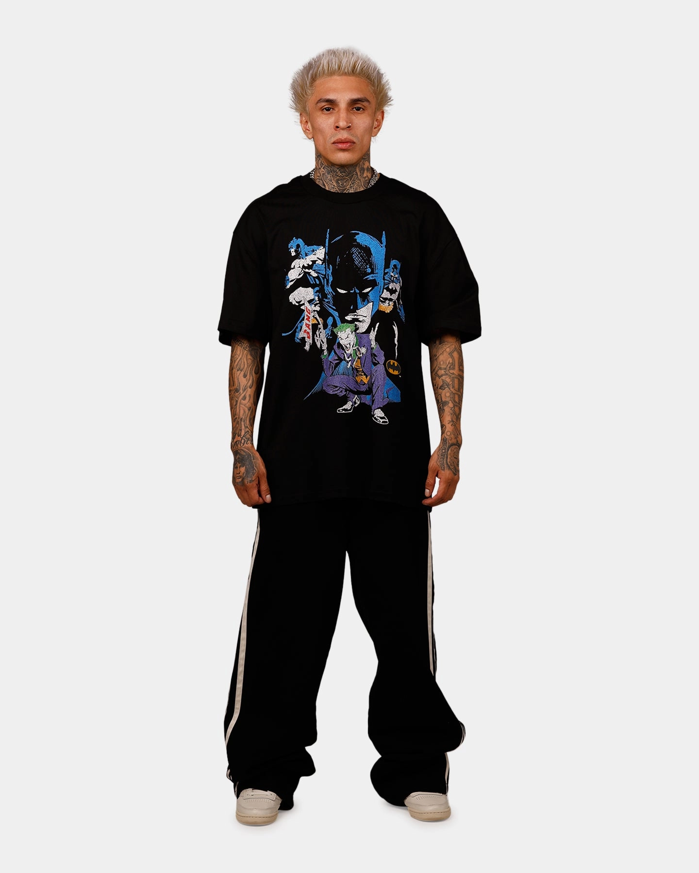 Freeze Max DC Batman Half Joker Batman 'Troublemakers' T-Shirt Black graduation Evergreen