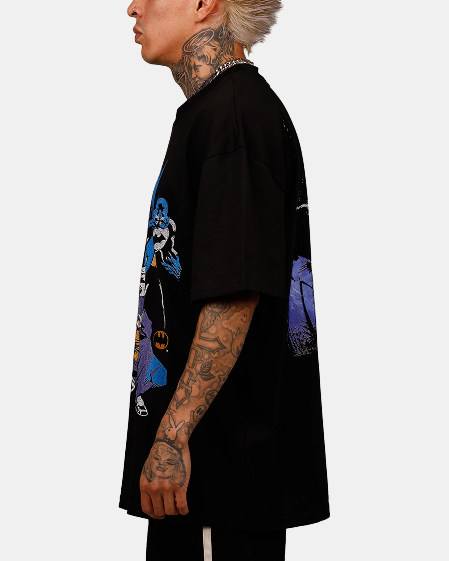 Relaxed Look athletic style Freeze Max DC Batman Half Joker Batman 'Troublemakers' T-Shirt Black