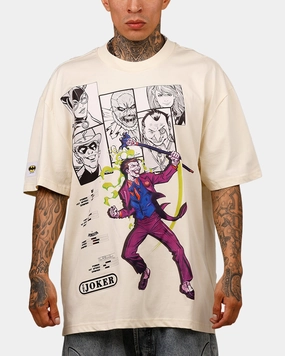 Casual Style DropShoulderDesign Freeze Max DC Batman The Joker Team Mayhem 'Troublemakers' T-Shirt Eggshell