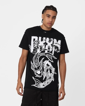 DXXMLIFE Koizen Oversized Vintage T-Shirt Vintage Black Vibrant Prints Chill Fit