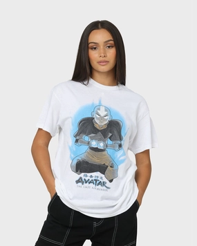 Water Based Ink Ribbed Neckline Goat Crew x Avatar: The Last Airbender Vintage T-Shirt White