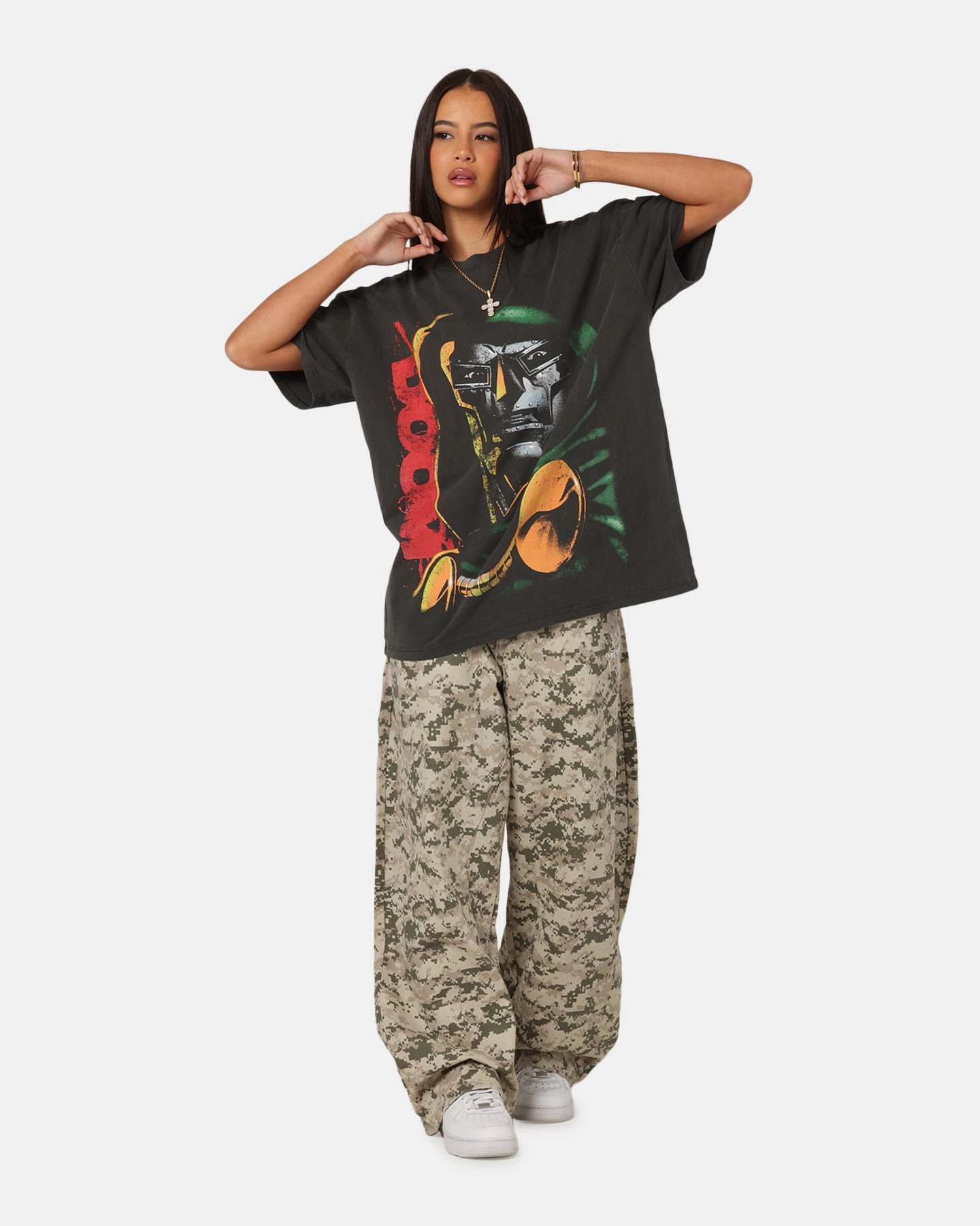 Ultra Soft Finish Sleeveless 73 Studio Marvel Fantastic Four Doctor Doom Heavy T-Shirt Black Wash
