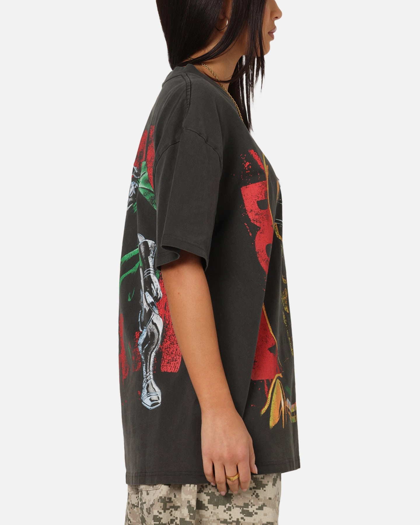 OdorResistantTechnology 73 Studio Marvel Fantastic Four Doctor Doom Heavy T-Shirt Black Wash
